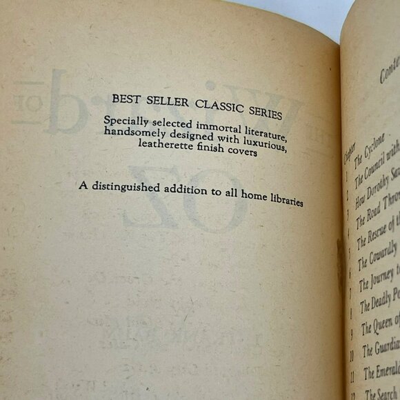 Vintage Wizard of Oz Frank Baum Leatherette Paperback Family Classics Novel - Picture 2 of 9
